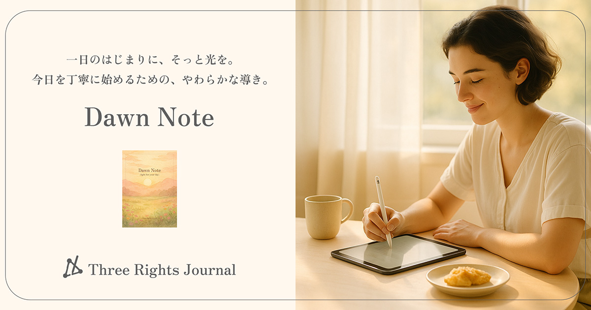 朝のセルフケアノート Dawn Note のイメージ画像
